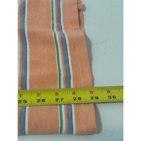 Polo Ralph Lauren Polo Shirt Mens Large Orange Stripe Custom Fit Green Pony - Picture 6 of 11